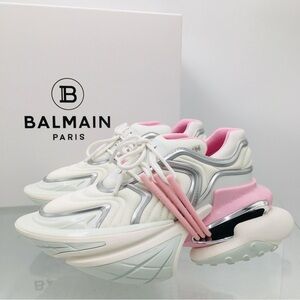 Balmain Unicorn Wave - DN1VI736KBTR - OBR Rose / Blanc Women’s Sneakers